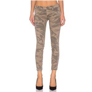 Current/Elliott The Silverlake Zip Ankle Skinny Mid-Rise Commando Camo Jeans 27